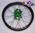 19x2.15 WHEEL KAW BK/GRN RACE, GLOSS RIM, MX-2021 BLACK GLOSS RIM / GREEN HUB, SP053.05.81.01.99