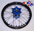 19x2.15 WHEEL HUSKY BLACK/BLUE, MX-5020 BLACK RIM, BLUE HUB, SP05204810104 BLUE NIPPLES