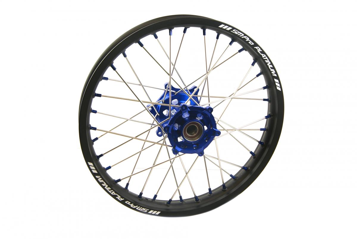 19x1.85 WHEEL HUSKYMATT BLACK/BLUE, MX-5010 MATT BLACK /RIM, BLUE HUB, SP052.04.82.51.04 BLUE NIPPLES