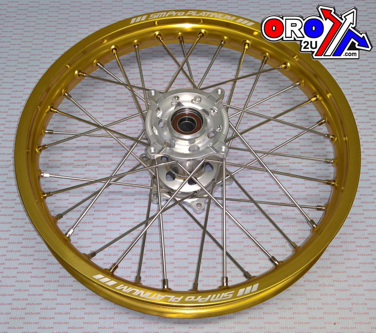 19x2.15 WHEEL RMZ 07-18 RACE, MX-3020 GLOSS GOLD RIM,GLOSS SILVER HUB, SP063.00.81.02.99 GLOSS RIM