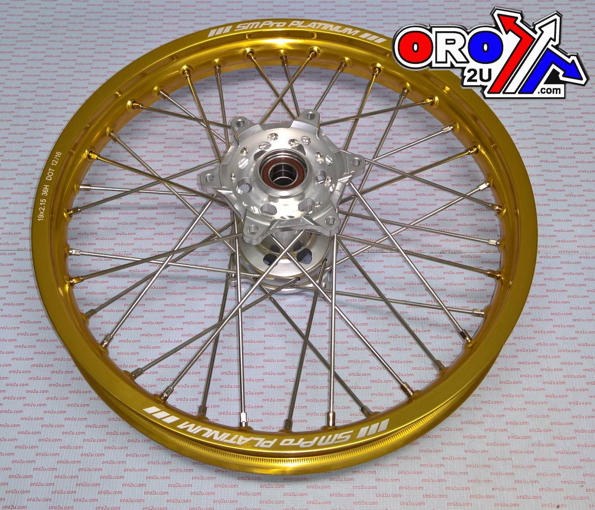 19x2.15 WHEEL RMZ 07-18 RACE, MX-3020 GLOSS GOLD RIM,GLOSS SILVER HUB, SP063.00.81.02.99 GLOSS RIM