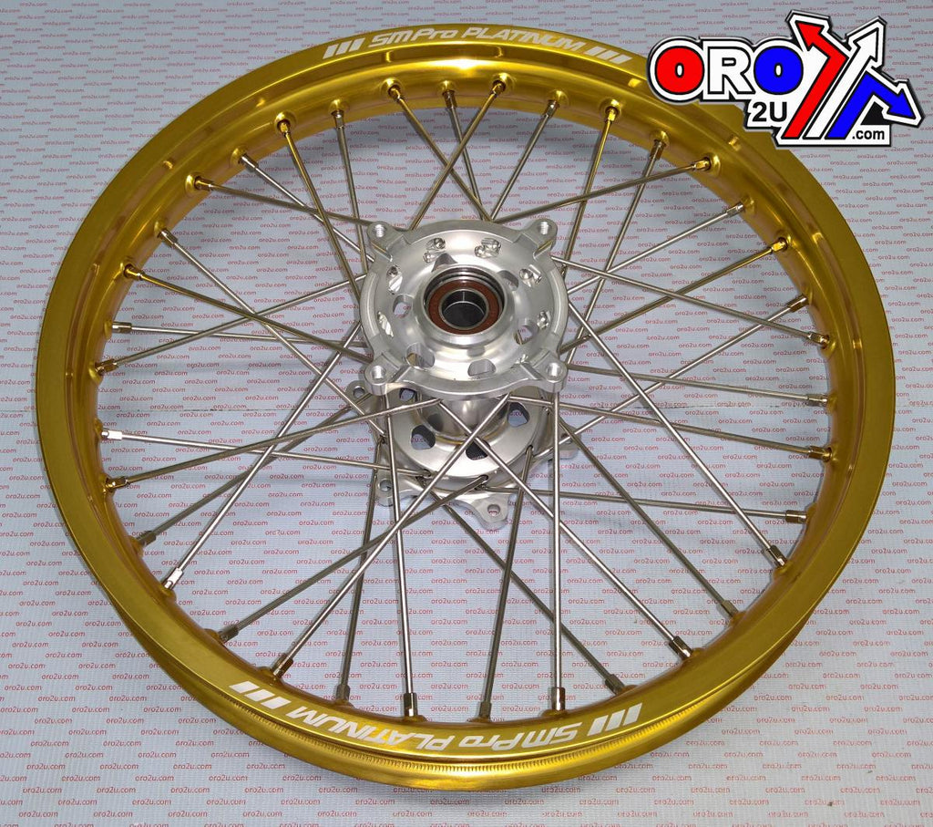 19x1.85 WHEEL RMZ 07-23 RACE, MX-3010 GLOSS GOLD RIM,GLOSS SILVER HUB, SP063.00.82.02.99 GLOSS RIM
