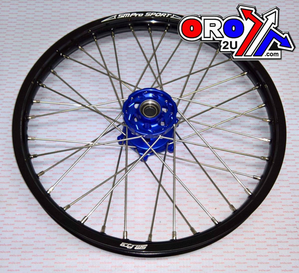 21x1.60 WHEEL YAM GLOSS BK/BE RACE, MX-4001 GLOSS BLACK RIM / BLUE HUB, SP185.04.80.01.99 GLOSS RIM