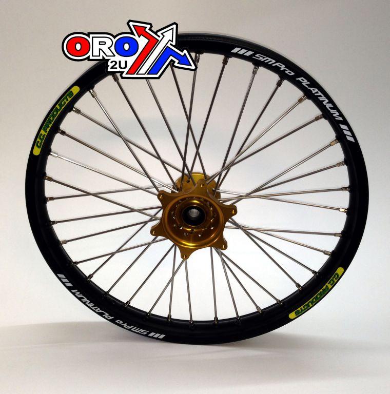 21x1.60 WHEEL YAM BK/GD CC, RIM BK SM PRO, HUB GOLD FRONT, 53-1092112116012SM PRO