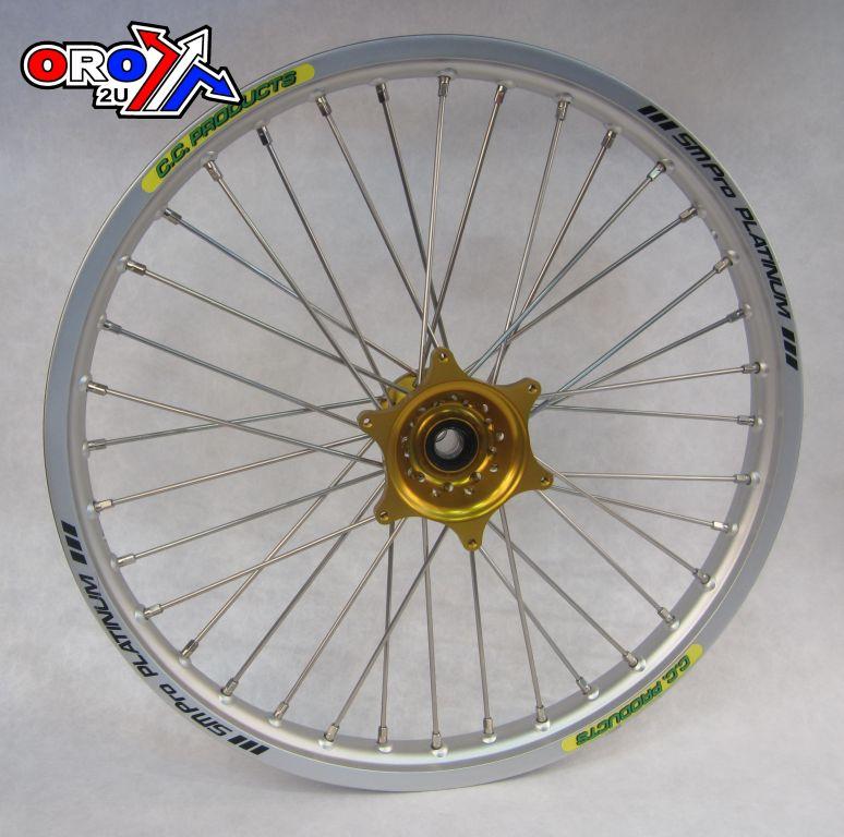 21x1.60 WHEEL YAM SILVER/GD CC, RIM SI SM PRO, HUB GOLD FRONT