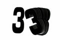 3 BLACK 8No.20cm. PACK