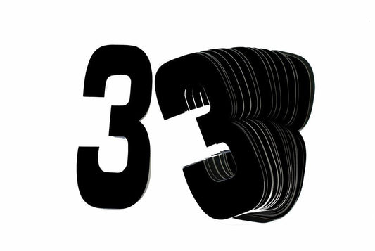 3 BLACK 8No.20cm. PACK