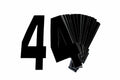 4 BLACK 8No.20cm. PACK