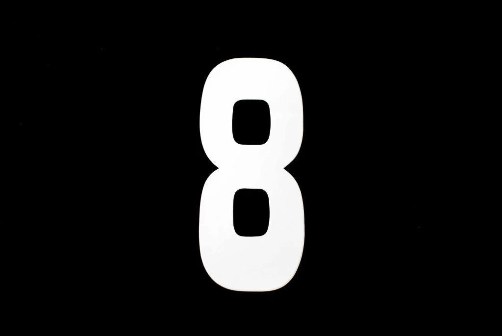 8 WHITE 8No.20cm. EACH