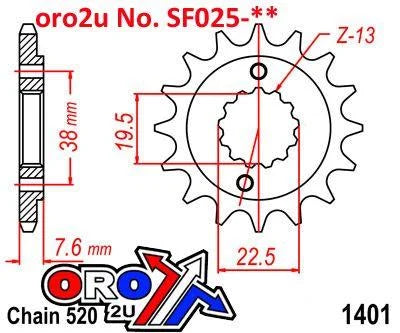 FRONT SPROCKET RENTHAL 432, SUZUKI/KAWASAKI ATV 432-520-15, 432--520-15GP