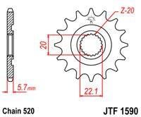 FRONT SPROCKET 13T [JTF1590.13]