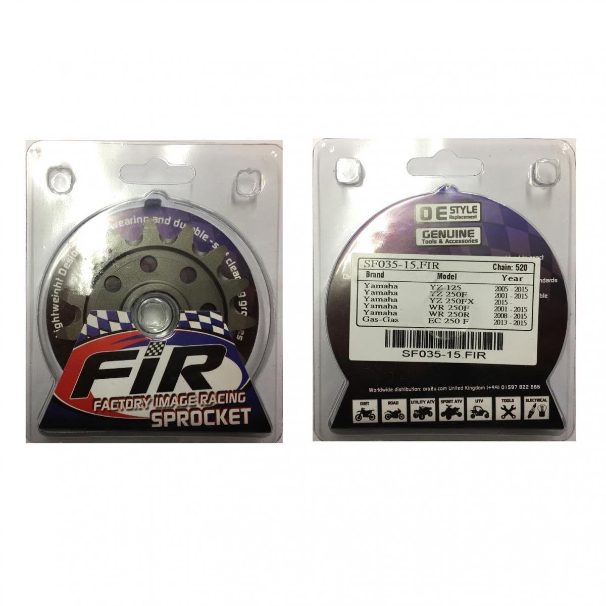 FRONT SPROCKET GROOVE & LIGHT JRF1590, JTF1590.1.15