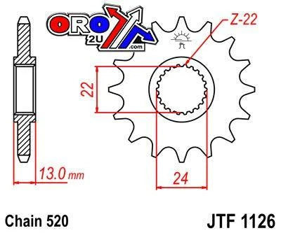 FRONT SPROCKET JTF1126.16T