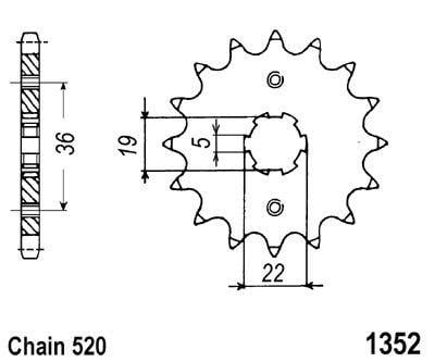 FRONT SPROCKET 15 [JTF1352.15] 520