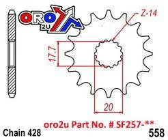 FRONT SPROCKET RENTHAL 257, YAMAHA 257--428-13GP