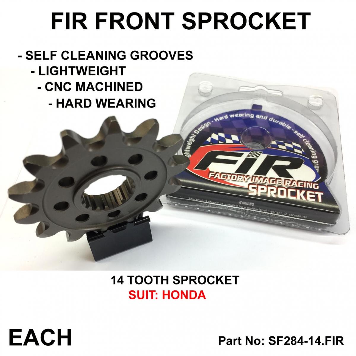 FRONT SPROCKET GROOVE & LIGHT, JTF284.1.14