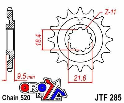 FRONT SPROCKET JTF285.14 JT JF28514