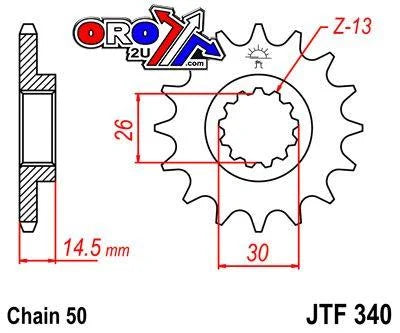 FRONT SPROCKET JTF340.18 JT