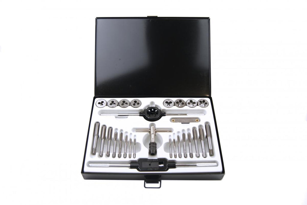 TAP AND DIE SET METRIC 28 PIECE ALLOY STEEL WITH WRENCHES - TOOLZONE KDPTP099