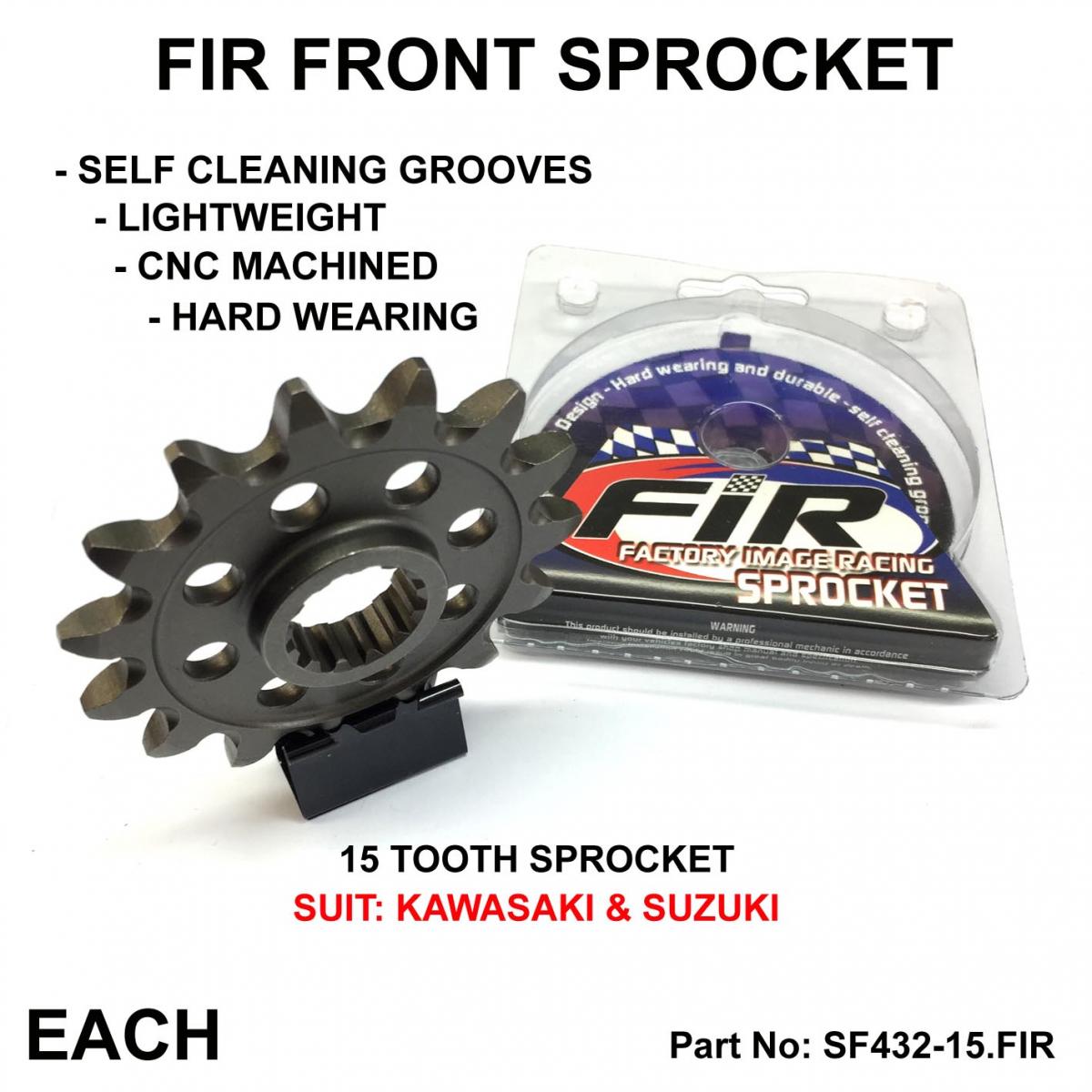 FRONT SPROCKET GROOVE & LIGHT JRF432, JTF432.1.15