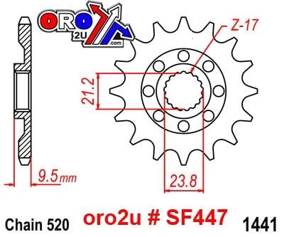 FRONT SPROCKET 14 [JTF1441.14] 520