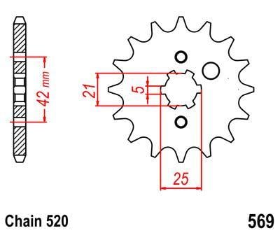 FRONT SPROCKET 13 [JTF569.13] 520