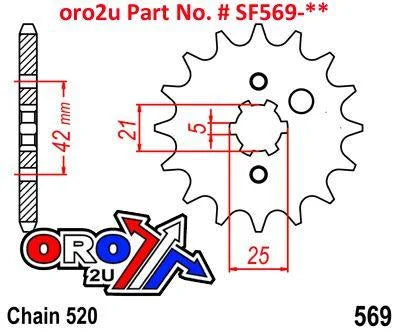 FRONT SPROCKET RENTHAL 252, KAWASAKI/YAMAHA 252--520-14P