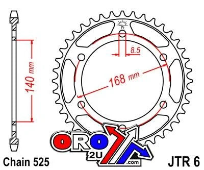 REAR SPROCKET JTR6.47 JT 525