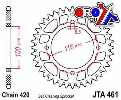 REAR SPROCKET ALLOY SIL 4-HOLE, JTA461.48 7075-T6 Aluminium