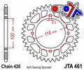 REAR SPROCKET ALLOY BLACK, JTA461.54BLK 7075-T6 Aluminium, JTA461.54