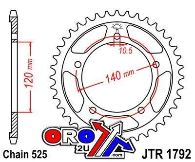 REAR SPROCKET STEEL JTR1792.42