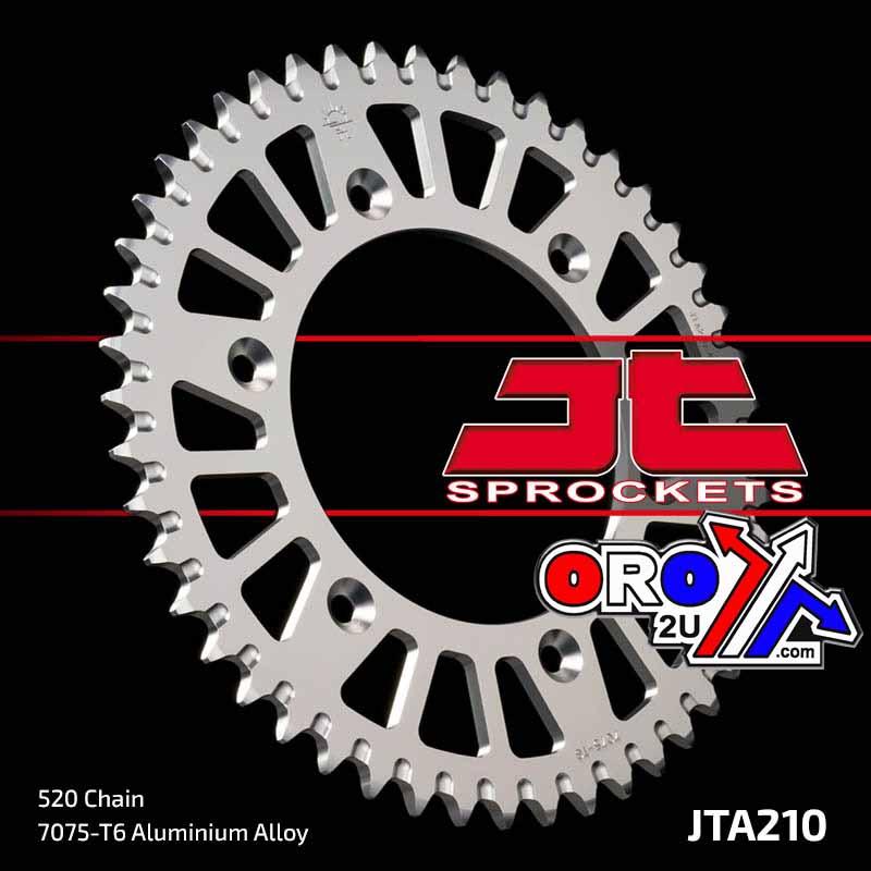 REAR SPROCKET ALLOY SILVER 210, JT JTA210.44 7075-T6 Aluminium