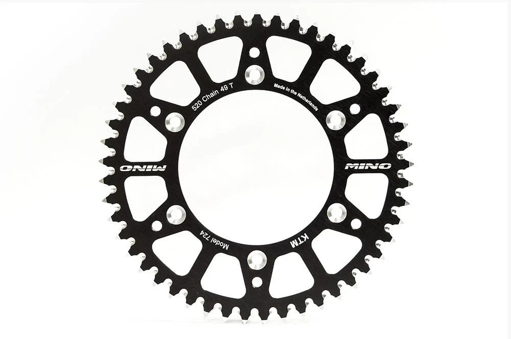 MINO REAR SPROCKET ALLOY BLACK 210, 25-554.520.45