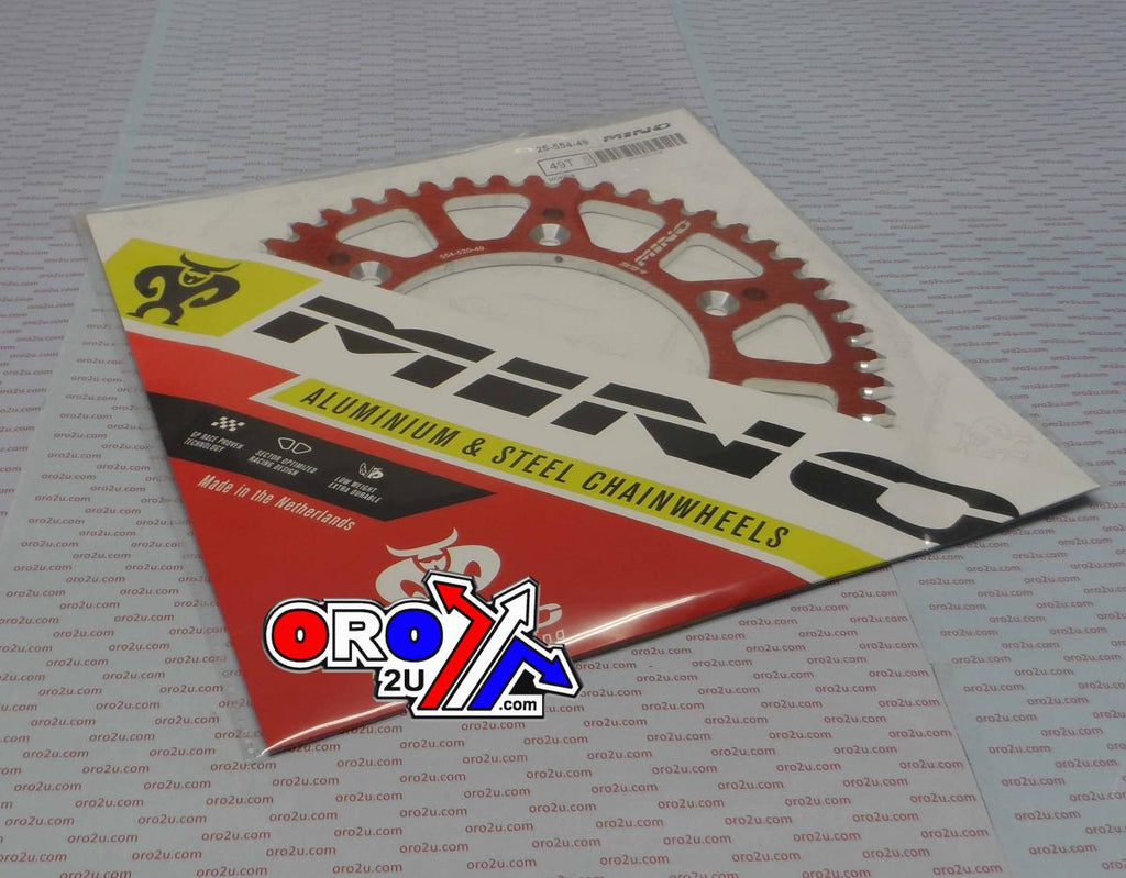 MINO REAR SPROCKET ALLOY RED 210, 25-554-49 RED