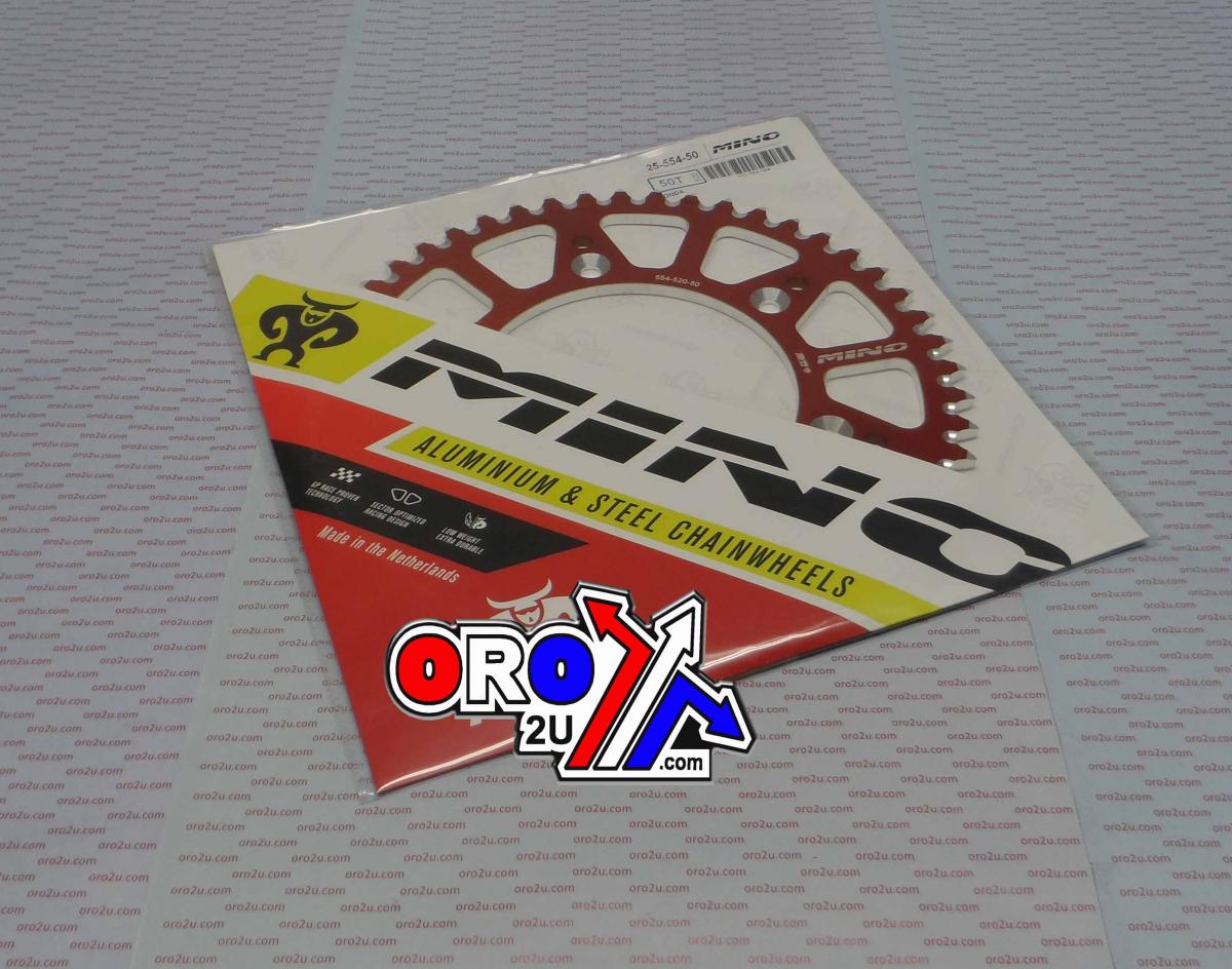 MINO REAR SPROCKET ALLOY RED 210, 25-554-50 RED