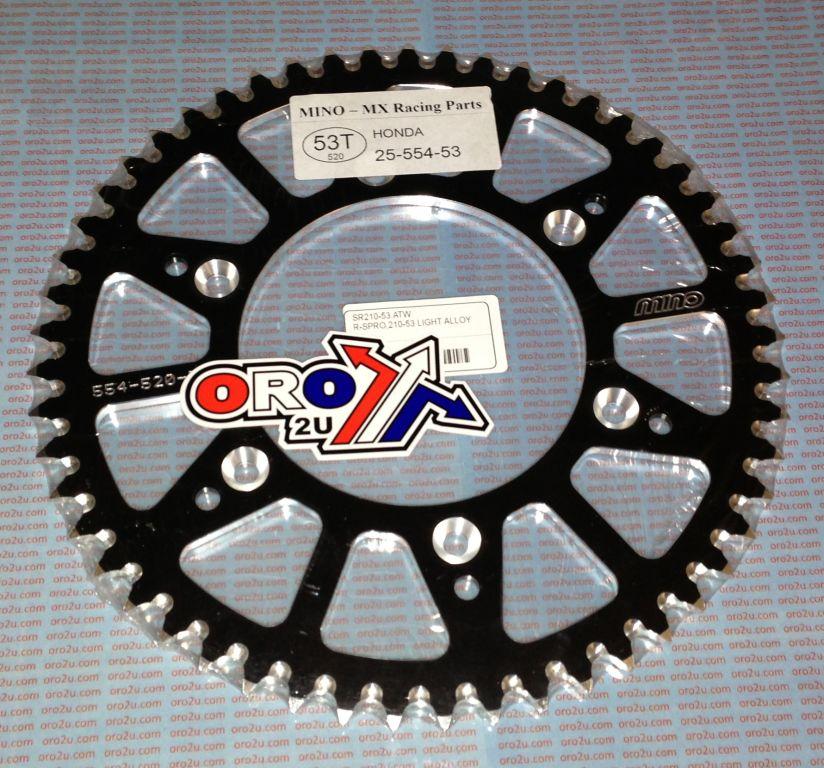 MINO REAR SPROCKET ALLOY BLACK 210, 25-554.520.53 BLACK