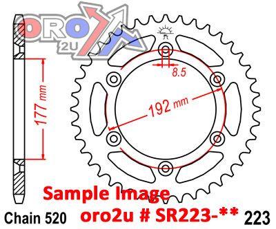 REAR SPROCKET 223 520 STEEL TR125-