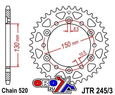 REAR SPROCKET JTR245/3.43 JT, HONDA ROAD