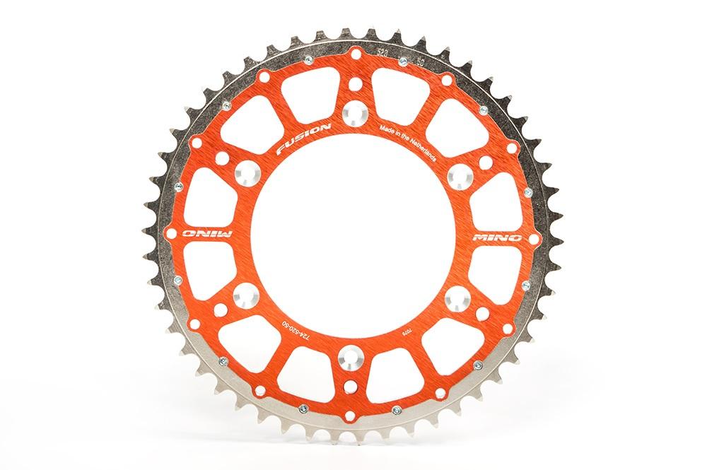 MINO REAR SPROCKET FUSION 2-RING, 23-741-46 428 STEEL/ALLOY ORANGE