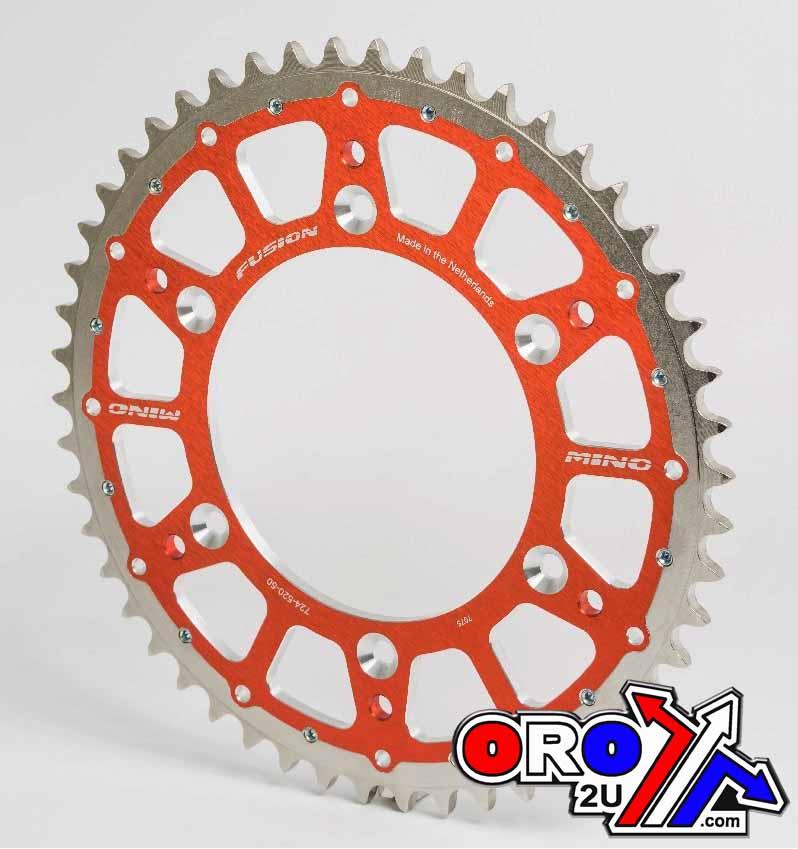 MINO REAR SPROCKET FUSION 2-RING, 23-741-47 STEEL/ALLOY ORANGE