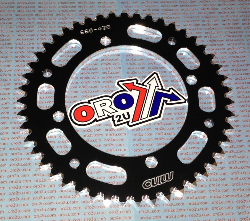 MINO REAR SPROCKET ALLOY BLACK 1465, 25-660-420-45