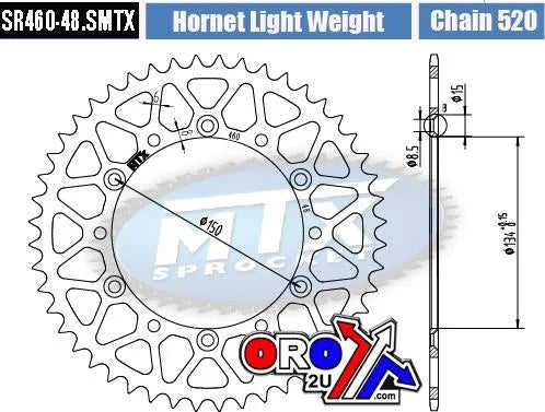 REAR SPROCKET STEEL HARD LIGHT 11H-110-48 SR460-48