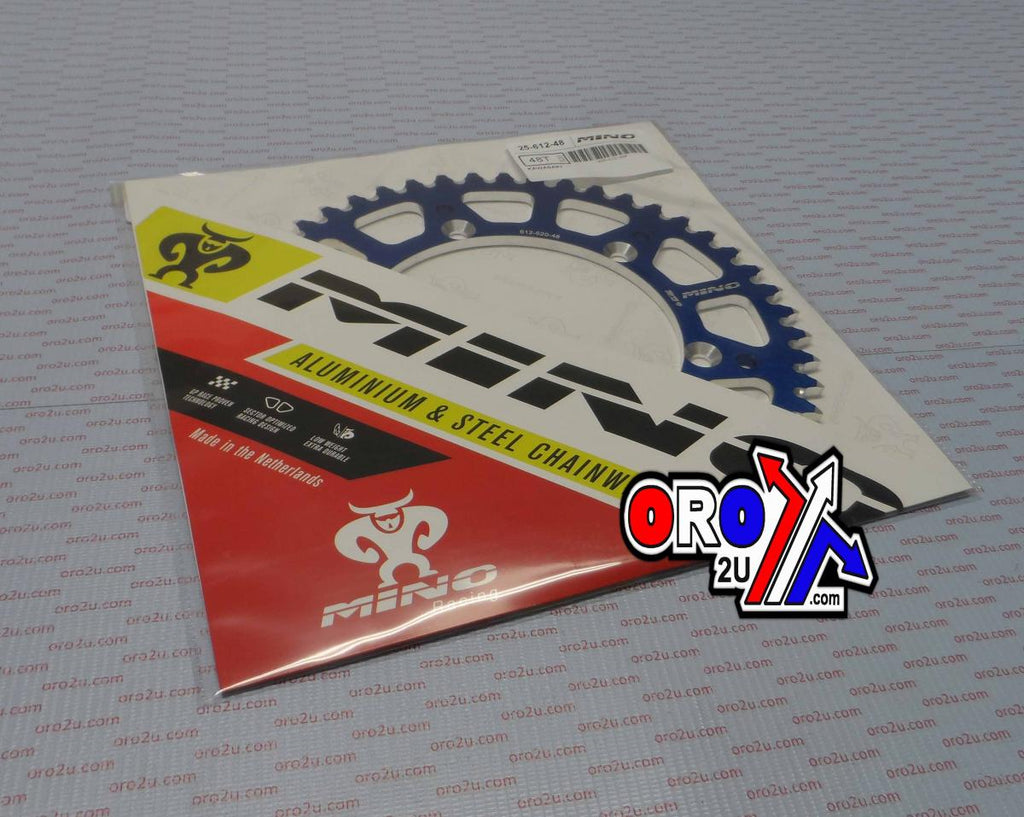 MINO REAR SPROCKET ALLOY BLUE, MINO 25-612-49 BLUE