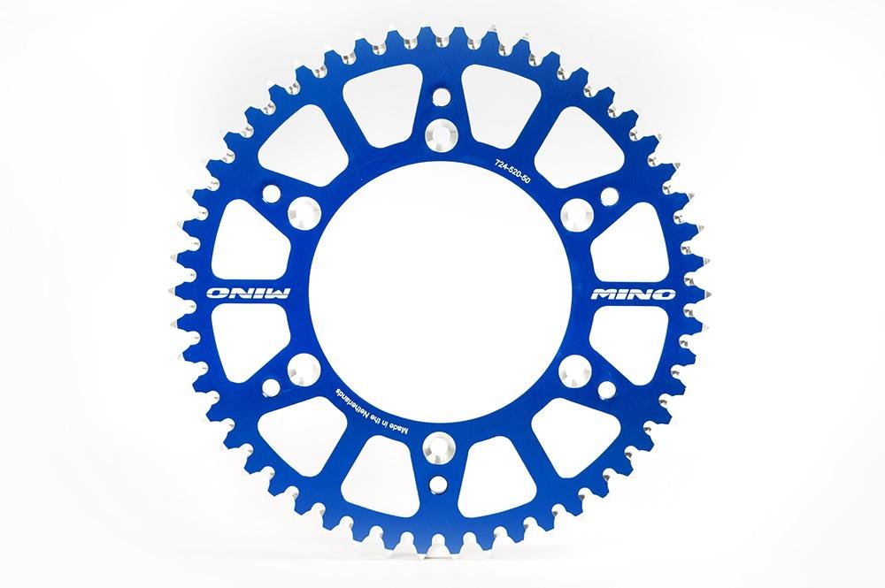 MINO REAR SPROCKET ALLOY BLUE, MINO 25-612-51 BLUE JTR460 BK