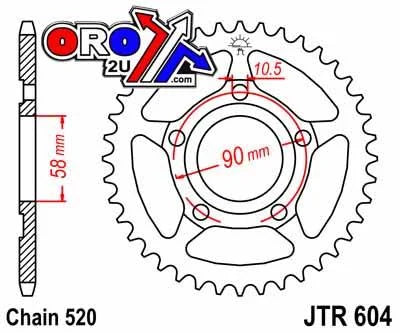 REAR SPROCKET JTR604.35 JT