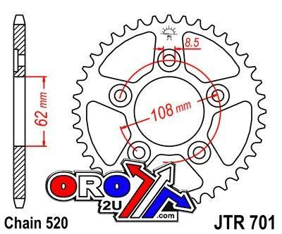 REAR SPROCKET JTR701.40 JT 520
