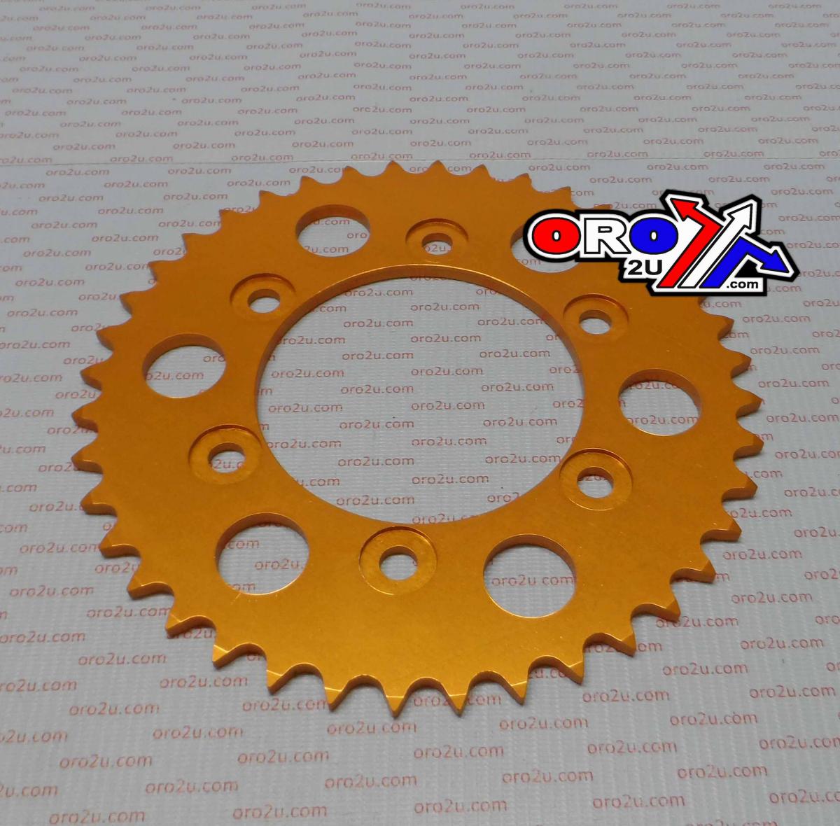 REAR SPROCKET ALLOY GOLD 735, JTA735.37 ROUND JT CHAIN 520, JTR735.37