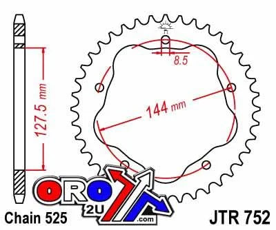 REAR SPROCKET STEEL JTR752.39