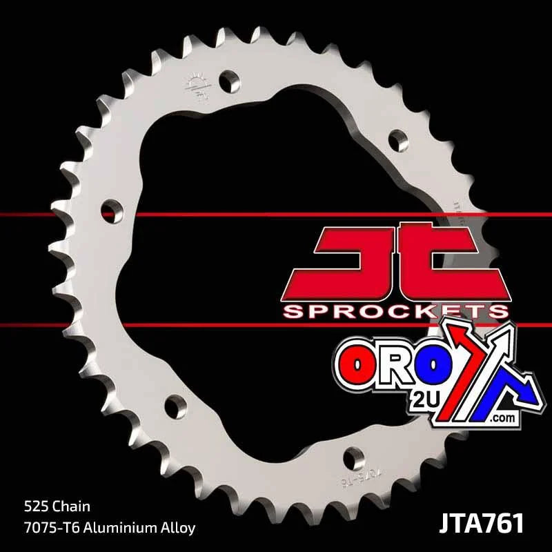 REAR SPROCKET ALLOY JTA761.38BLK, DUCATI ROAD CHAIN TYPE 525