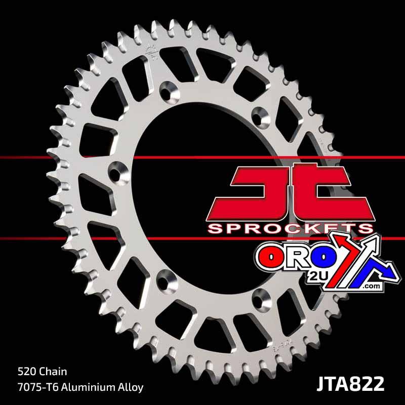 REAR SPROCKET ALLOY SILVER 822, JTA822.45 7075-T6 Aluminium